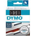 páska DYMO 45811 D1 White On Black Tape (19mm) S0720910