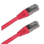 Patch kabel Cat6A, S-FTP - 1m, červený