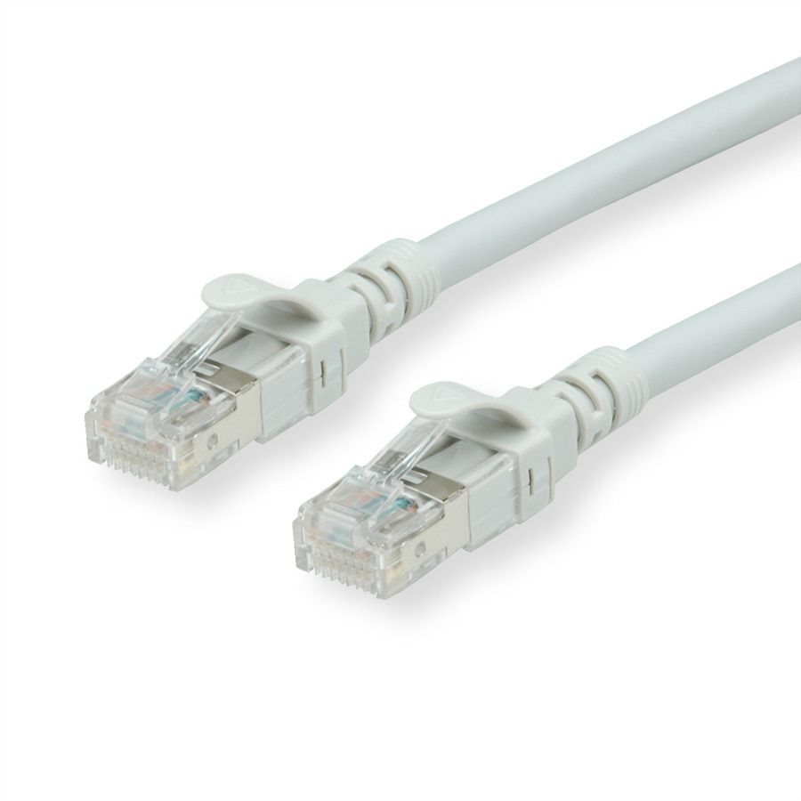 Patch kabel S/FTP (PiMF), Cat.6, 2xRJ45, 1m šedý LSOH ROLINE