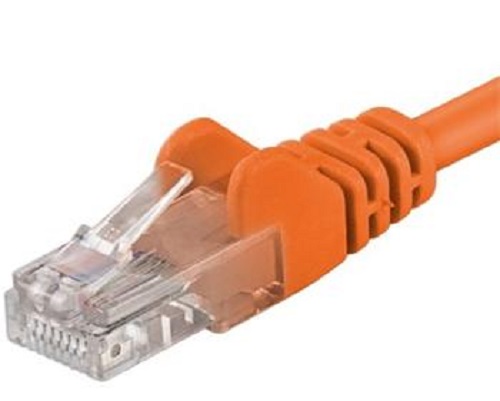 Patch kábel UTP cat 5e, 0,5m - oranžová