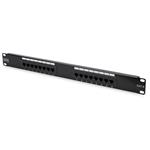 Patch panel UTP cat.6 16p. 1U,Black A-PAN6-16U
