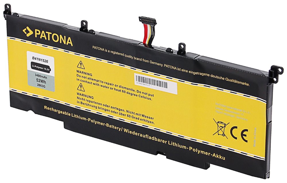 PATONA baterie pro ntb ASUS S5V/ZX60V 3400mAh Li-Pol 15,2V B41N1526 PT2863