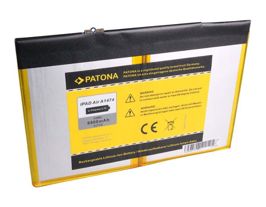 PATONA baterie pro tablet PC Apple Ipad 5 8800mAh Li-Pol 3,7V A1474 PT3171