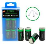 PATONA nabíjecí baterie CR123A Li-lon 800mAh 3,7V s USB-C nabíjením, 4ks v balení PT1388