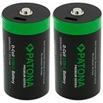 PATONA nabíjecí baterie LR20 mono D Li-lon 4000mAh 1,5V s USB-C nabíjením, 2ks v balení PT1412