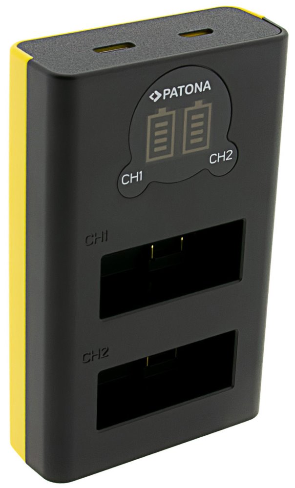 PATONA nabíječka pro digitální kameru Dual GoPro Hero 13 USB-C s LCD PT4213