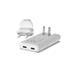 PATONA nabíječka Slim/ 2x USB-C/ 100-240V/ PD65W- GaN PD3.0/QC3.0/ bílá PT2595
