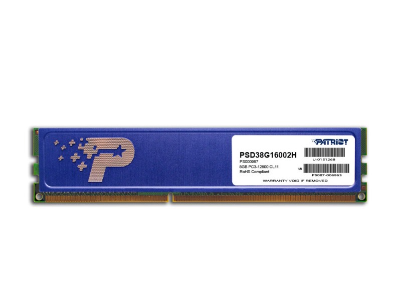 Patriot 8GB 1600MHz DDR3 CL11 DIMM s chladicom PSD38G16002H