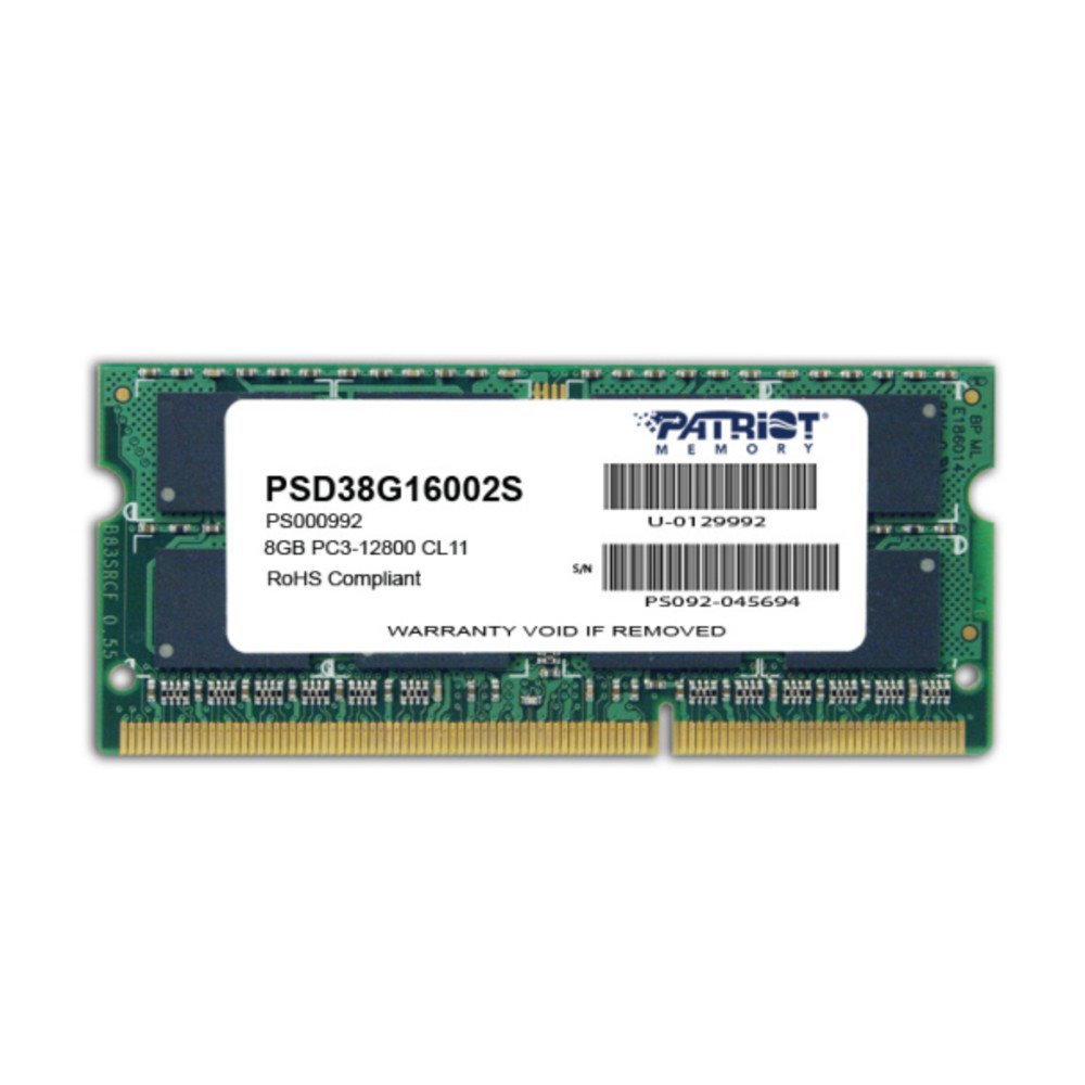 Patriot 8GB Signature Line 1600MHz DDR3 CL9 SODIMM PSD38G16002S