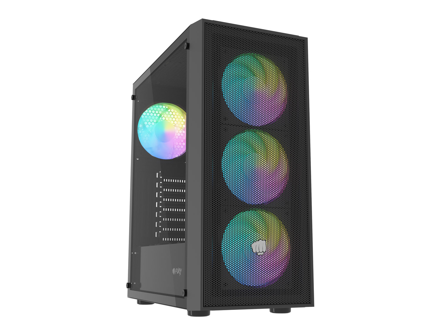 PC skříň Fury SHOBO SH8F, ARGB , Midi Tower, Černá NFO-2402