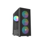 PC skříň Fury SHOBO SH8F, ARGB , Midi Tower, Černá NFO-2402