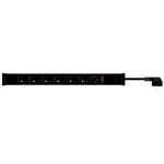PDU Maxbert 7x230V,1U,19", přepěťová ochrana MXL928B072