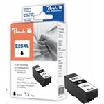PEACH atrament Epson XP-600T2621, No 26XL bk, black