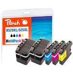PEACH kompatibilní cartridge Brother LC529XL/LC525XL MultiPack Plus, 2xbk, c, m, y, 2x50 ml, 3x15 ml 320079