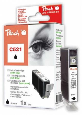 PEACH kompatibilní cartridge Canon CLI-521BK, Black, 10 ml PI100-81