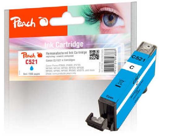 PEACH kompatibilní cartridge Canon CLI-521c, cyan, 9 ml 313925