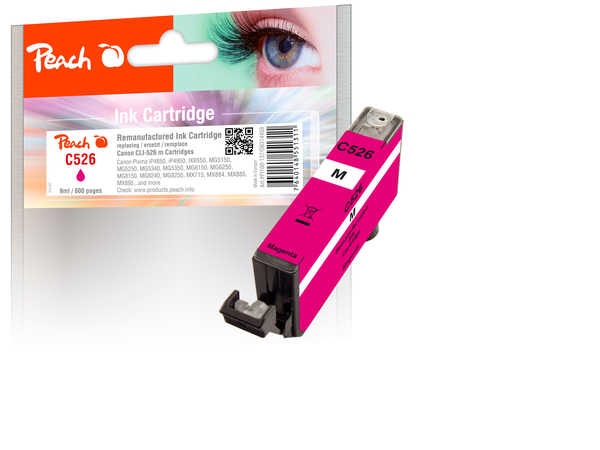 PEACH kompatibilní cartridge Canon CLI-526, Magenta 314459