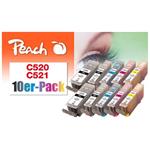 PEACH kompatibilní cartridge Canon PGI-520/CLI-521, Combi pack(10) 8x10ml, 2xBlack, 2xCyan, 2xMagenta, 2xYellow, 319977