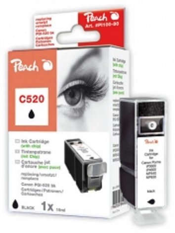 PEACH kompatibilní cartridge Canon PGI-520BK, Black, 19 ml PI100-80