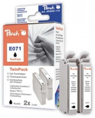 PEACH kompatibilní cartridge Epson T0891 TwinPack, Black, 2x 8,1 ml PI200-115