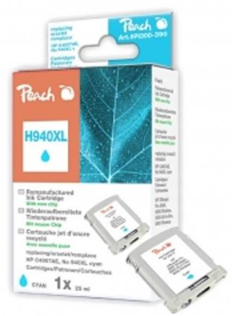 PEACH kompatibilní cartridge HP C4907AE, No. 940XL, Cyan, 25 ml PI300-390