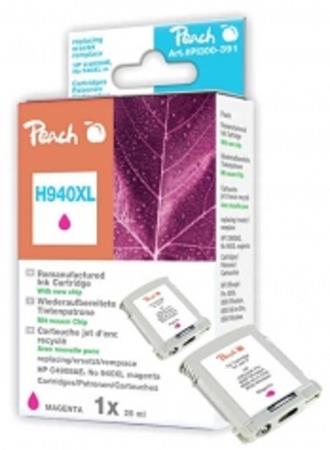 PEACH kompatibilní cartridge HP C4908AE, No. 940XL, Magenta, 25 ml PI300-391