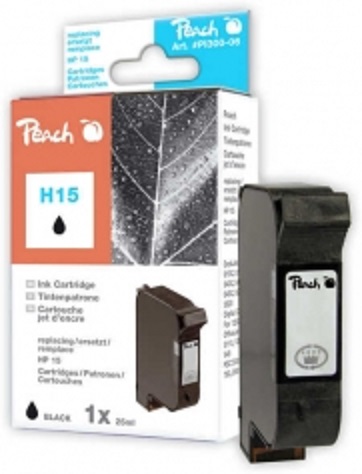 PEACH kompatibilní cartridge HP C6615D No.15, Black, 44 ml PI300-06