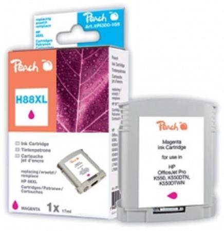 PEACH kompatibilní cartridge HP C9392A No.88, Magenta, 25 ml PI300-166