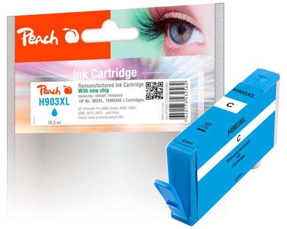 PEACH kompatibilní cartridge HP No. 903XL, azurová, T6M03AE OEM chip PI300-861
