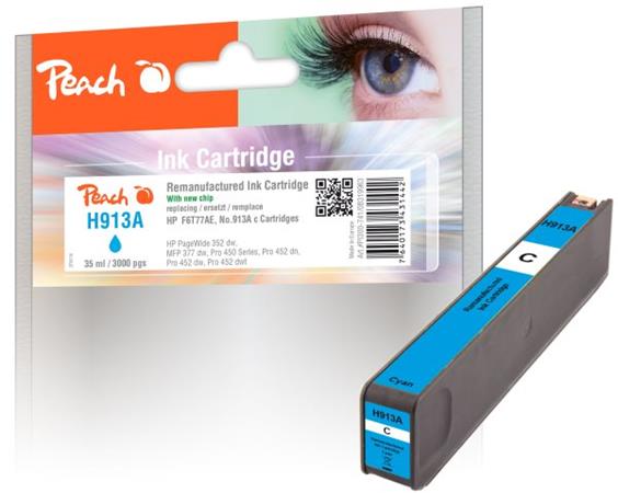 PEACH kompatibilní cartridge HP No. 913A, azurová, F6T77AE, 35ml 319963