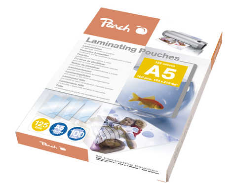 Peach Laminating Pouch A5 (154x216mm), 100mic PP500-03