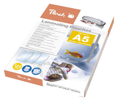 Peach Laminating Pouch A5 (154x216mm), 125mic PP525-03