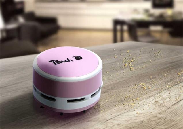 PEACH PA105 - mini stolní vysavač, AA, růžový 511116