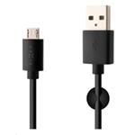 Pevný dátový a nabíjací kábel, USB-A -> micro USB, 20 W, dĺžka 2 m, čierny FIXD-UM2M-BK