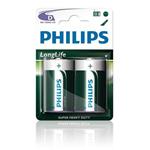 Philips baterie D LongLife zinkochloridová - 2ks, blister R20L2B/10