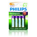 Philips dobíjecí baterie AA 2500mAh, NiMH - 4ks R6B4RTU25/10