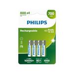 Philips dobíjecí baterie AAA 700mAh, NiMH - 4ks R03B4A70/10
