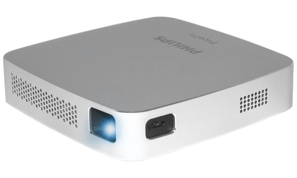 PHILIPS kapesní projektor PicoPix PPX5110/ DLP/ WVGA/ 16:9/ 100 ANSI/ 1000:1/ micro USB/ mini HDMI/ 3.5mm ja PPX5110/INT