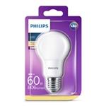 PHILIPS LED žárovka klasická A60 230V 8W E27 noDIM Matná 806lm 2700K Plast A+ 15000h (Blistr 1ks)