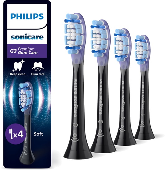Philips Premium Gum Care, 4 pcs, black 8720689037044