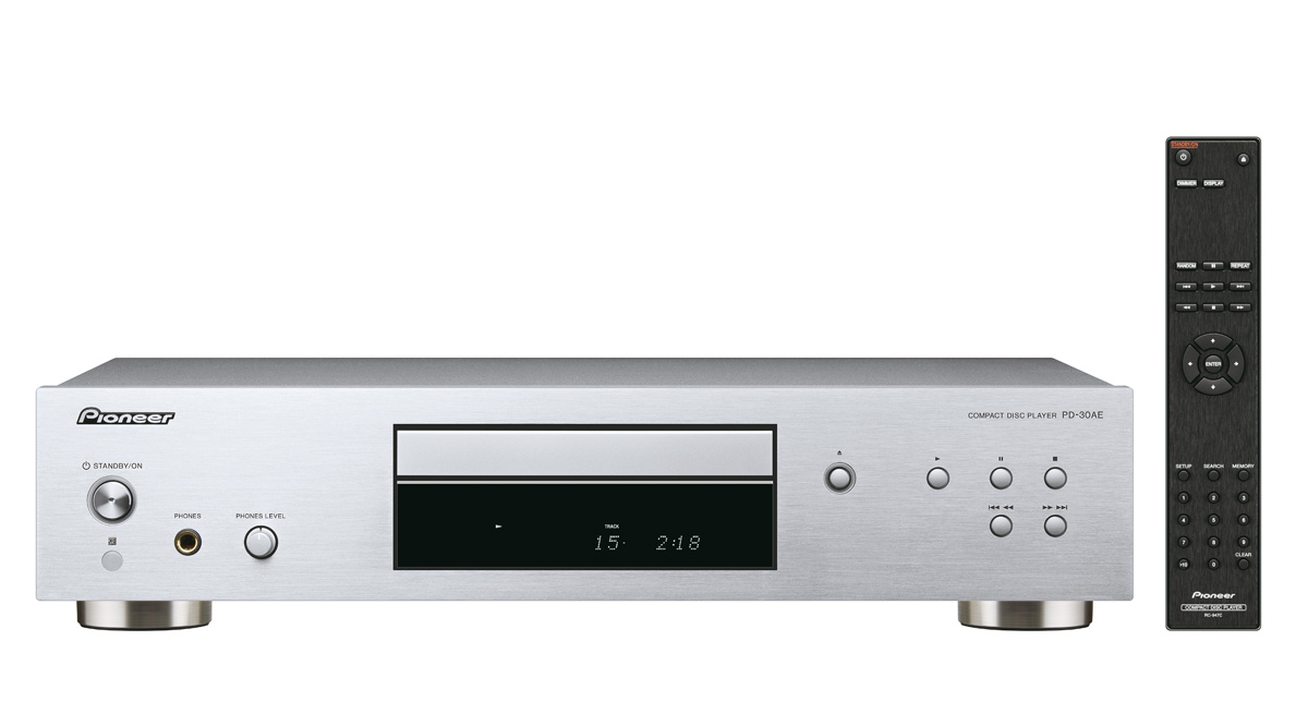 Pioneer audio CD přehrávač, výstup pro sluchátka stříbrný PD-30AE-S