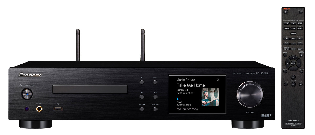 Pioneer audio přijímač 2.0 s CD a sítí černý NC-50DAB-B