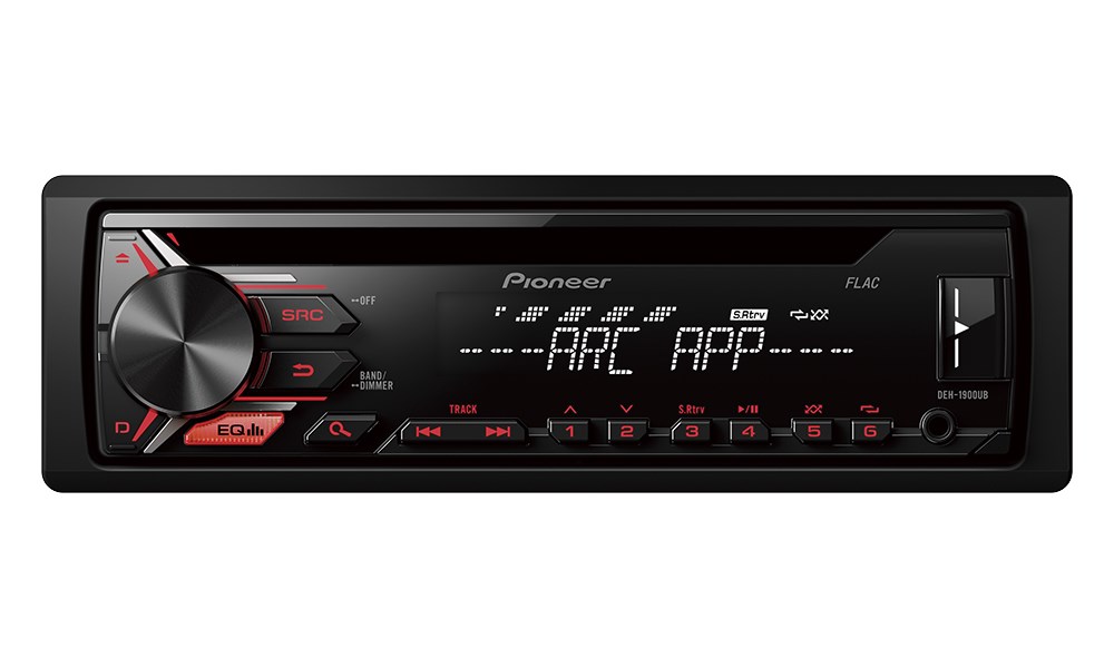 PIONEER autorádio DEH-1900UB/ Červená tlačítka/ Bílý displej