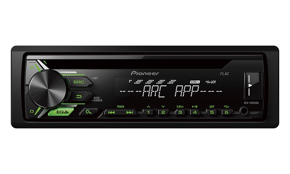 PIONEER autorádio DEH-1900UBG/ Zelená tlačítka/ Bílý displej