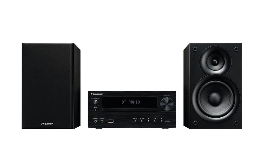 PIONEER X-HM32V-K/ CD mikrosystém s USB vstupem/ RDS tuner/ výkon 2x30W/ podpora Apple zařízení/ HDMI/ černý