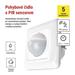 PIR senzor (pohybové čidlo) IP20 500W, biela 8592920157312