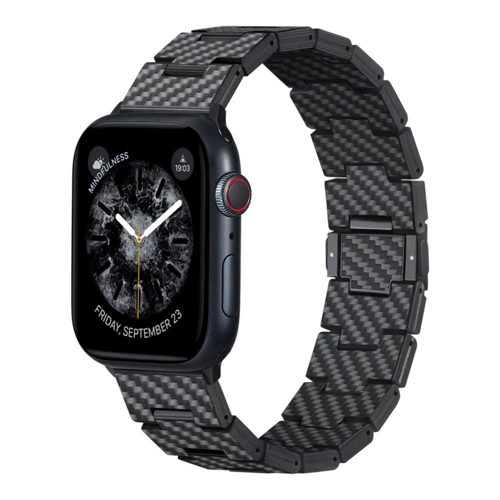 Pitaka remienok Carbon Fiber Strap pre Apple Watch 44/45/46mm - Black/Grey AWB2311