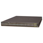 Planet GS-4210-48P4S PoE switch L2/L4, 48x 1000Base-T, 4x SFP, Web/SNMPv3, ext 10Mb/s, IEEE 802.3at-440W