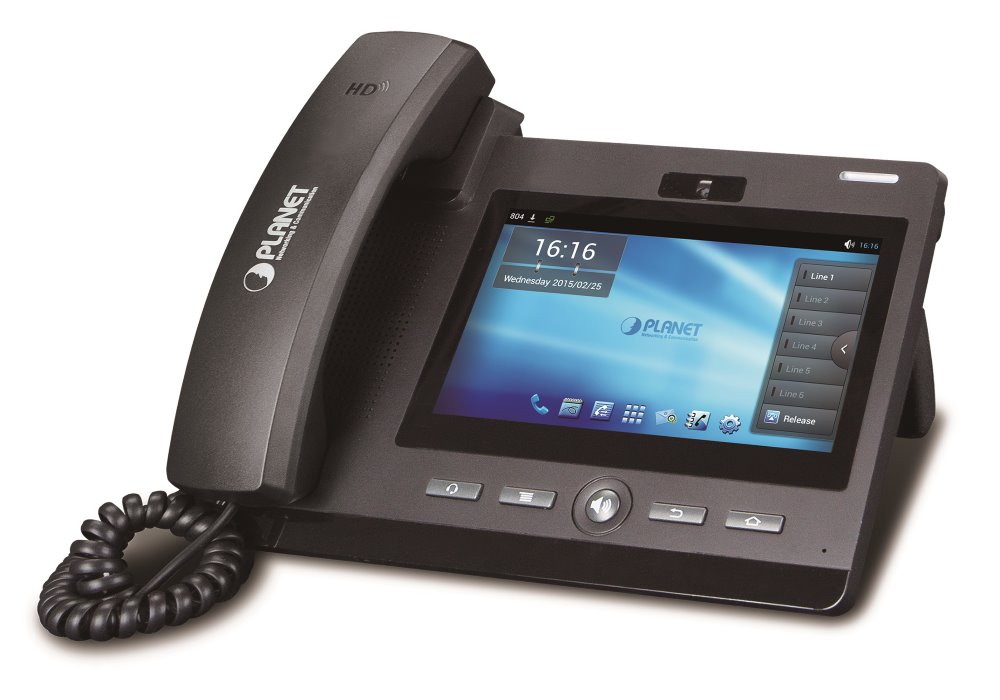 Planet ICF-1800, Internet videotelefon, SIP, 7"TFT dotykový LCD, Android OS, HD audio, H.264, PoE