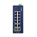 Planet IFGS-1022TF průmyslový switch, 8x100M + 2x 1Gb/SFP, -40 až 75st.C, 9-48VDC, IP30, fanless